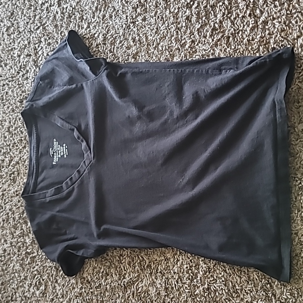 Faded Glory Basic Black V-Neck Tee EUC
